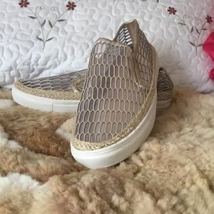 Silver flat shoes. Perfect for summer! NWOT